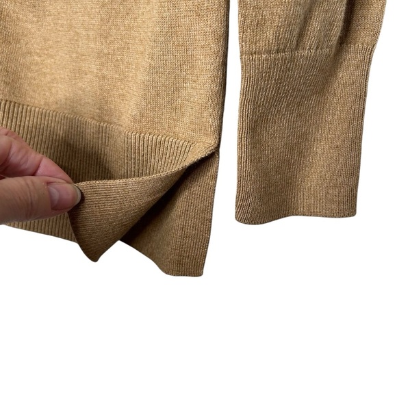 Boden Dark Tan Long Sleeve Button Up Cardigan w/Sparkly Red Details Sz XS - Picture 10 of 13